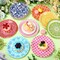 48 Pcs 7 Inch Colored Paper Plates Colorful Disposable Party Plates Multicolor Dessert Cake Plates Decoration for Birthday Baby Shower Graduation Party Supplies